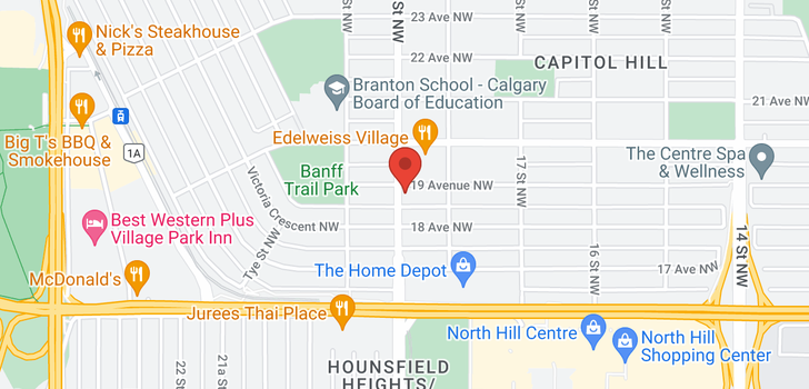 map of 1931 19 Avenue NW